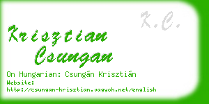 krisztian csungan business card