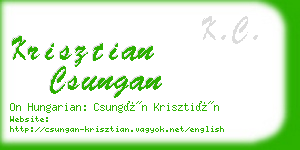 krisztian csungan business card